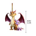 thumbnail image 3 of Nrmvnmi Dragon Christmas Tree Hanging Ornament Christmas Dragon Baby Acrylic Christmas Hanging Ornament Gothic Holiday Acrylic Festive Decoration Ornament Car Window Pendant Decor, 3 of 3