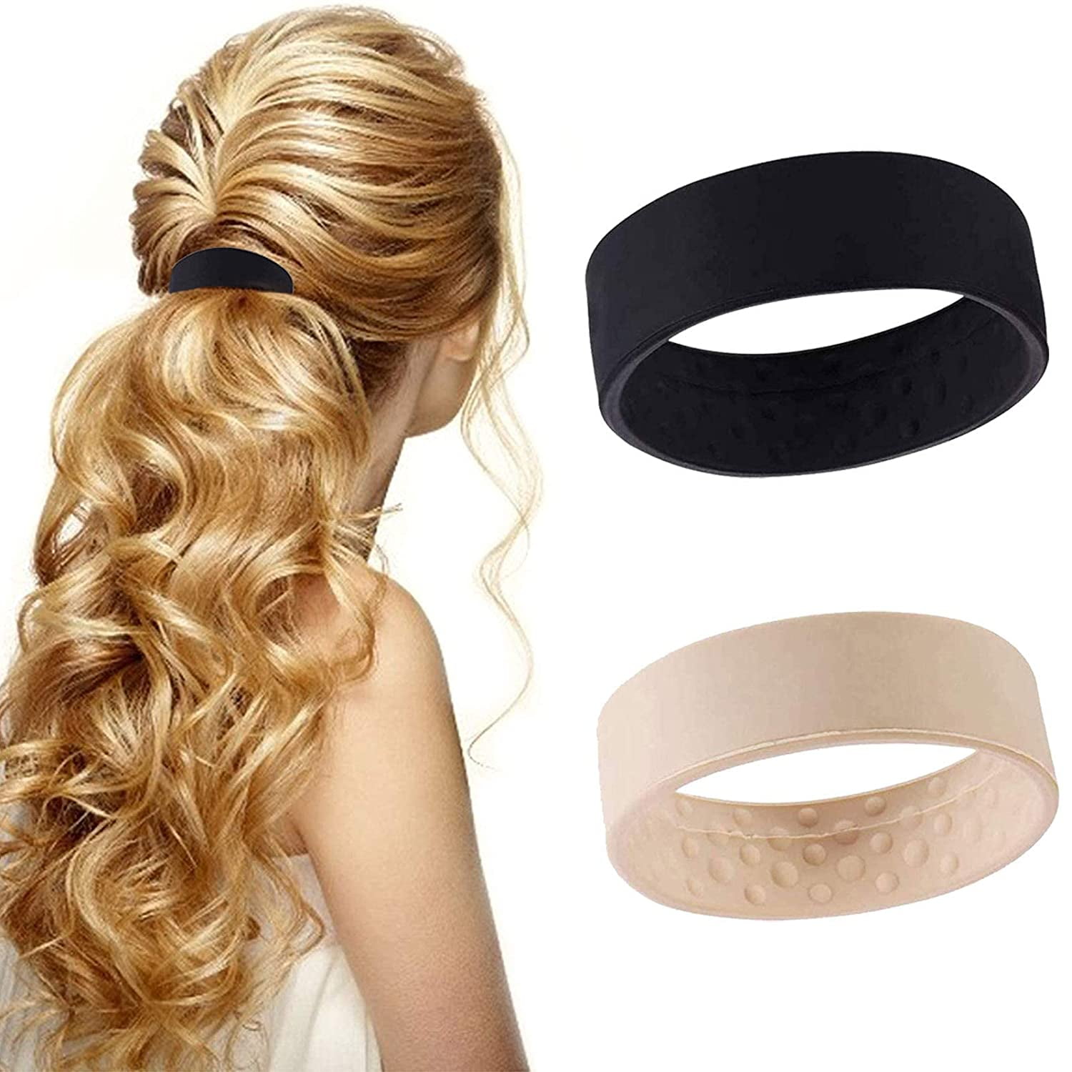 Silicone Hair Tie Bandes élastiques Ponytail Holder Multifonction