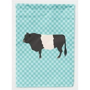 Carolines Treasures BB8005CHF Belted Galloway Cow Blue Check Flag Canvas House