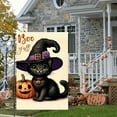 thumbnail image 4 of 1pc 2D flat Halloween Witch Cat Garden Flag for Outdoor use, holiday yard flag without flagpole 12X18 inches - Decorate your yard with this cute Halloween cat flag. Cute Halloween cat yard flag - Add, 4 of 5