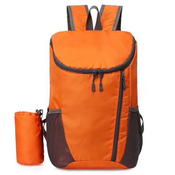 Mochila Plegable Portátil 20L Con Soporte para Botellas Hombres () Naranja