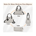 thumbnail image 5 of Bolsas Para Dama Moda Bolsas Tote Con Dos Correas De Hombro Belug Beige, 5 of 5