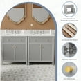 thumbnail image 5 of 60'' Bathroom Vanity Set with Ceramic Sink (Separate), Free Standing Single Vanity Set with Soft Closing Doors, Modern Style, Grey, 5 of 9