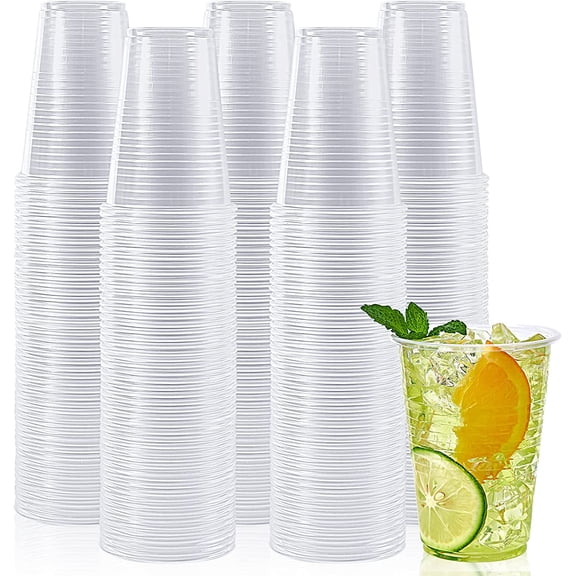 500 Pack 3 oz Clear Plastic Small Disposable Bathroom Cups, Multi-use Mouthwash & Tasting Cups