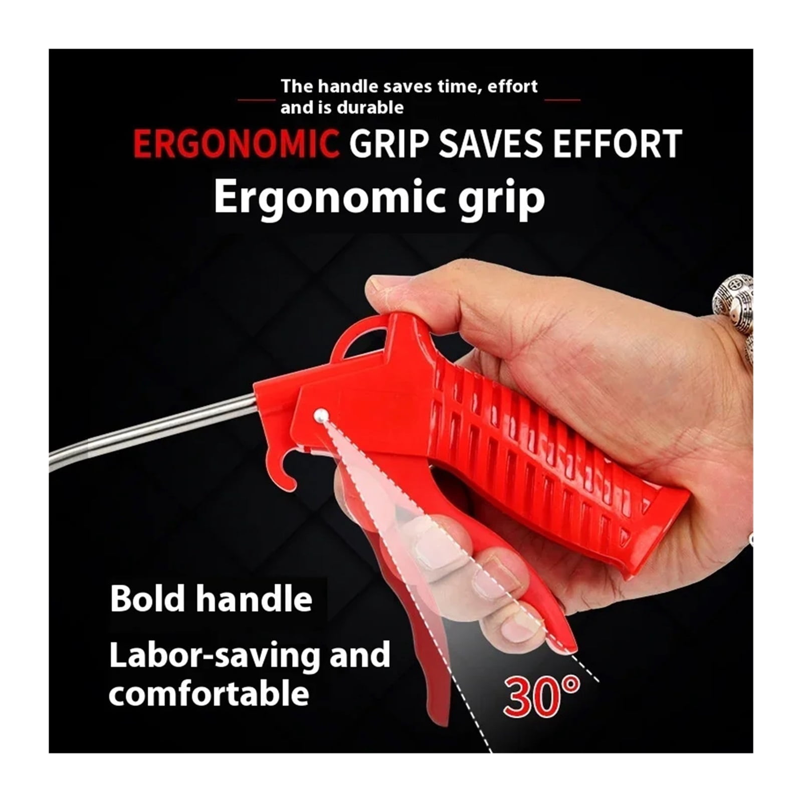 Air Blow Guns Pneumatic Dust Blowing Gun Air Pump Extended Nozzles High Pressure Dust Blowing Tool Air Duster Cleaning Tool ,Flexible