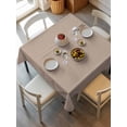 thumbnail image 6 of Warm Beige Table Cloth, Solid Color Farmhouse Beige Waterproof Tablecloth for Square Tables, Reusable Washable Fabric Table Cover for Restaurant Kitchen Dining Tables 54"x54", 6 of 6