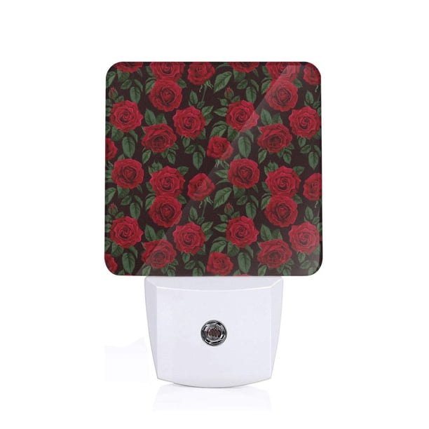 Balery Rose Luz Nocturna LED con Sensor Automático, Enchufe con Sensor Crepuscular, Luz Suave de 0.5W para Dormitorio, Pasillo, Baño-US