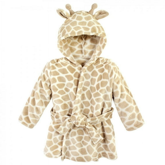 Hudson Baby Unisex Baby Plush Pool and Beach Robe Cover-ups, Giraffe, 6-12 Months