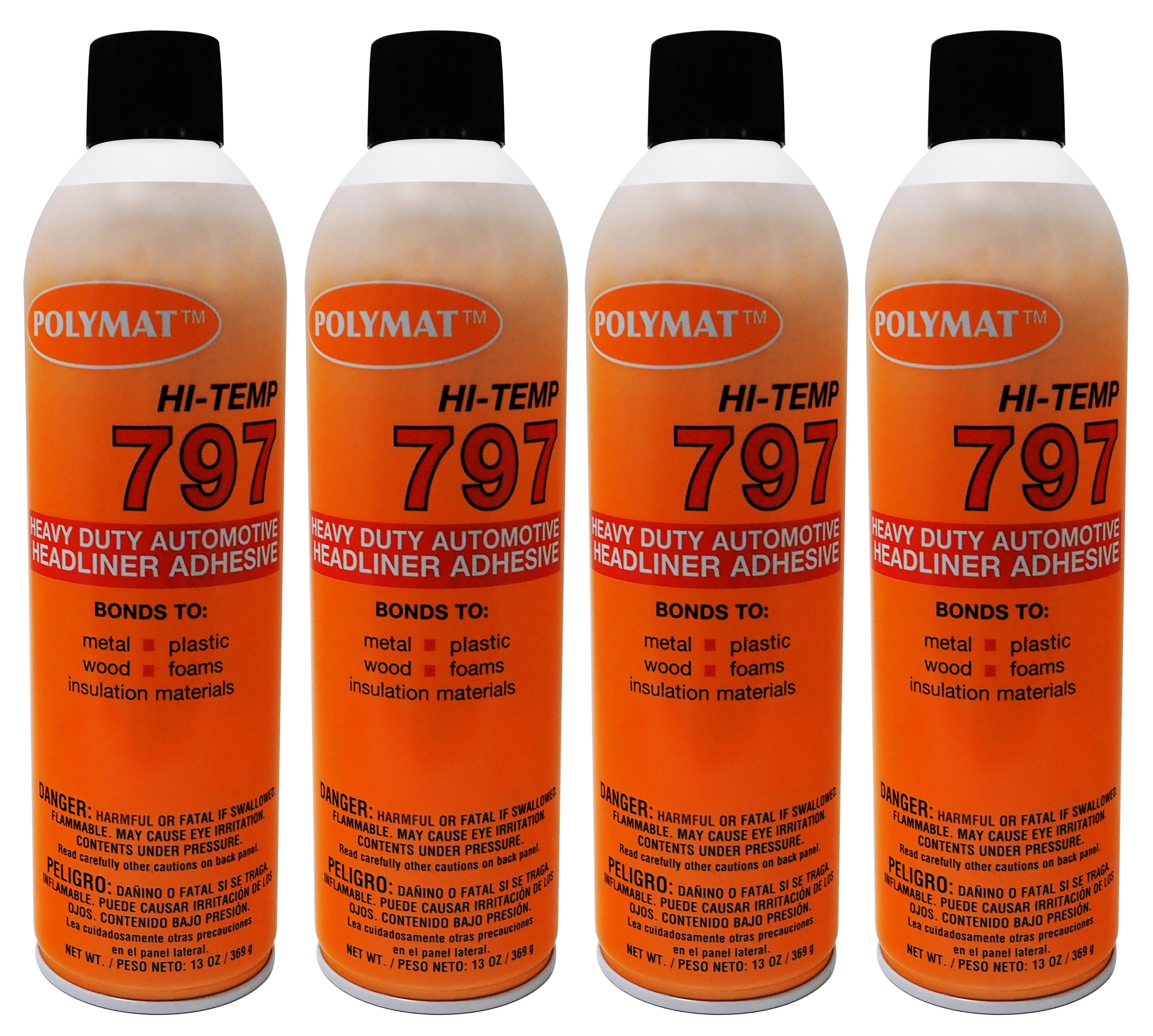  QTY2 Polymat 797 High-Temp Spray Adhesive Automotive  Upholstery Glue [160F] : Office Products