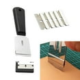 thumbnail image 4 of Stainless Steel Leather Cutter Leather Shovel Replaceable Blade Cutter 5PCS blades, 4 of 6