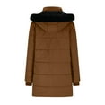 thumbnail image 5 of ZACPNCV Womens Puffer Jacket Long Sleeve Solid Color Hooded Casual Winter Coat for Cold Days, 5 of 9