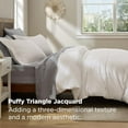 thumbnail image 4 of Luxury Waffle Duvet Cover Queen Size - Textured Duvet Cover Set, Soft, Breathable Bedding Set (90"x90") with 2 Pillow Shams for All Season, Irovy White, Comforter Not Included, 4 of 9