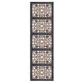 thumbnail image 1 of Benzara BM01869 Rectangular Wall Panel with Intricate Floral Carvings, Burnt Black, 1 of 5