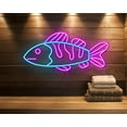 thumbnail image 2 of Handmadetneonsign Cute fish Led Sign, Cute fish Neon Sign, Wall Decor, Aquarium decor Neon Sign, 2 of 4