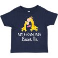 thumbnail image 3 of Inktastic Grandma Loves Me Girls Giraffe Granddaughter Girls Toddler T-Shirt, 3 of 5