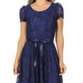 thumbnail image 5 of Women's Floral Lace Short Sleeve A-Line Formal Party Midi Dress, 5 of 6