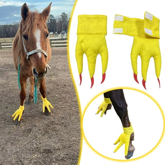 Funny Equine Chicken Feet Socks For Horse Unique Carnival Thanksgiving Animal Decorations Horse Accessories