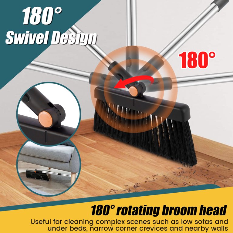 Aazon.co: Broo and Dustpan Set for Hoe, 180° Rotating Broo Cobo