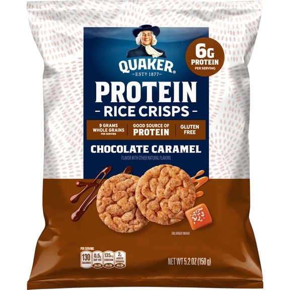 Quaker Protein Chocolate Caramel Mini Rice Cakes, 5.2 oz