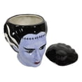 thumbnail image 2 of Ceramic Ghastly Mrs Frankenstein The Bride Zombie Skull Cookie Jar Halloween, 2 of 9