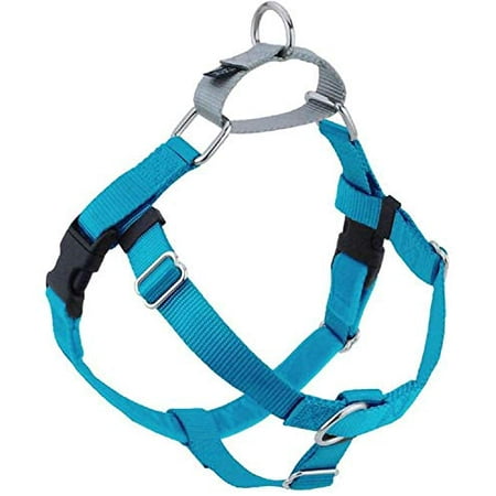 2 Hounds Design Freedom No Pull Dog Harness | Adjustable Gentle Comfortable Control for Easy Dog Walking |for Small Medium and Large Dogs | Made in USA | 5/8  XS Turquoise