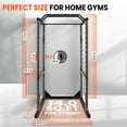 thumbnail image 2 of Multi-Functional Power Cage with Q235 Carbon Steel and 105 LBS Weight, Squat Rack with 3.5" Hole Spacing and Adjustable Height, Power Rack with Anti-Slip Base and J-Hooks for Home Strength Training, 2 of 7