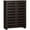 Dark Brown, variant on HOMCOM Shoe Storage Cabinet with Slatted Doors for 15 Pairs of Shoes Brown