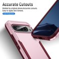 thumbnail image 4 of KOMI for Pixel 9 Case,Pixel 9 Pro Case,with Screen Protector,[Military Grade Drop Tested] Heavy-Duty Tough Rugged Shockproof Protective Case for Google Pixel 9, Pink, 4 of 5