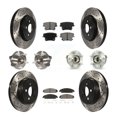 thumbnail image 1 of Transit Auto Ensemble de Roulements de Moyeu avant Arrière avec Rotors de Frein à Disque Enduits et Tampons Semi-Métalliques (10 Pcs) pour Chargeur Dodge Chrysler 300 Challenger - Côté Gauche Droit (Conducteur Passager) KBB-111101, 1 of 11