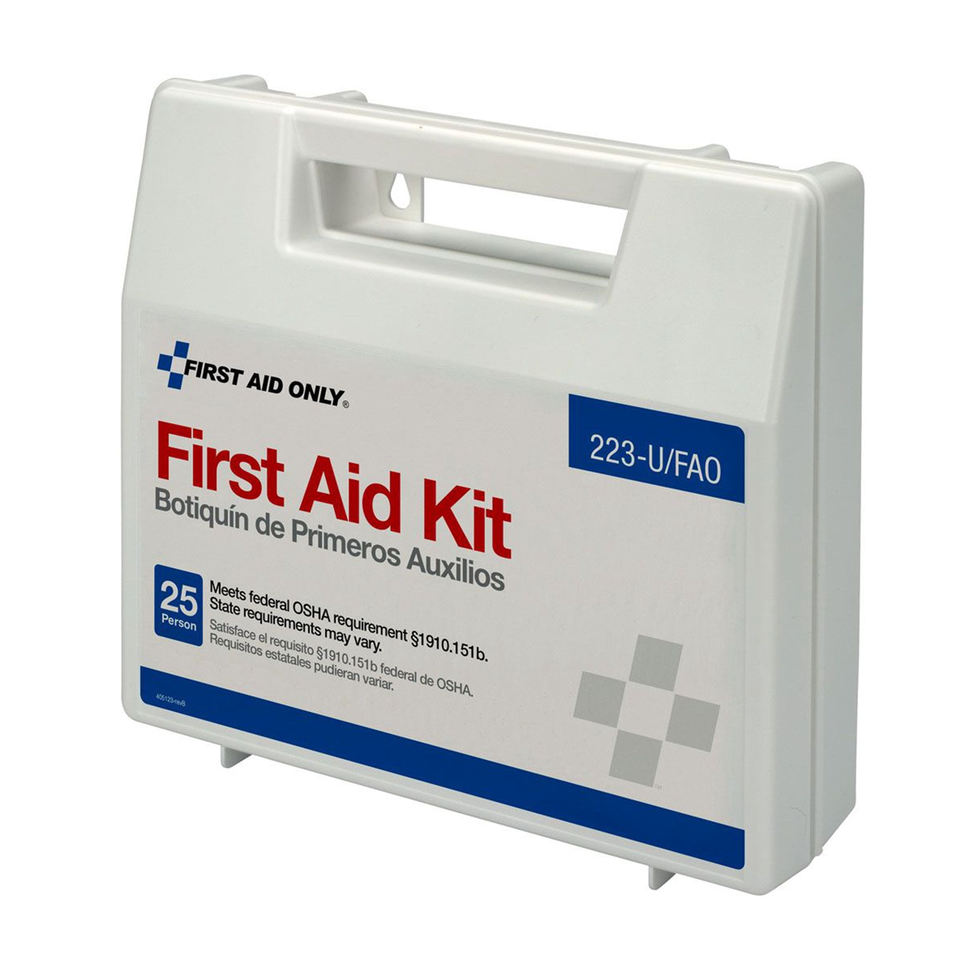 First Aid Only 25 Person Wall Mount First Aid Kit Plastic Case 10 per Case