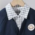 thumbnail image 4 of Kiijoy Toddler Boys Long Sleeve Cardigan Polo Shirt School Uniform Outerwear, Sizes 4-5, 4 of 8