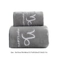 thumbnail image 3 of Premium Soft Fleece Bath Towel Set - 2-Pack Large Absorbent Gray Towels (35x75cm & 70x140cm) for Bathroom, Gym, Pool, Hotel & Home Use, 3 of 6
