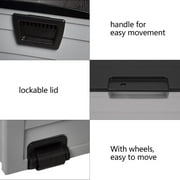 SalonMore 75gal 260L Outdoor Garden Plastic Storage Deck Box Backyard Lockable Seat Black