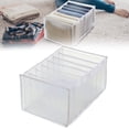 thumbnail image 2 of Closet Drawer Organizer Mesh Separation Box for Clothes Storage, Washable Wardrobe Organizer with Compartments for Jeans, Foldable Clothes Storage Box for Bedroom Drawer Organization, 2 of 9
