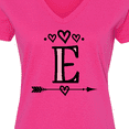 thumbnail image 4 of Inktastic Letter E Monogram Tribal Arrow Women's V-Neck T-Shirt, 4 of 5