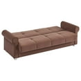 thumbnail image 3 of Ottomanson Convertible Sleeper Sofa Bed with Hidden Storage, Firm Comfort Couch, Brown, 3 of 7