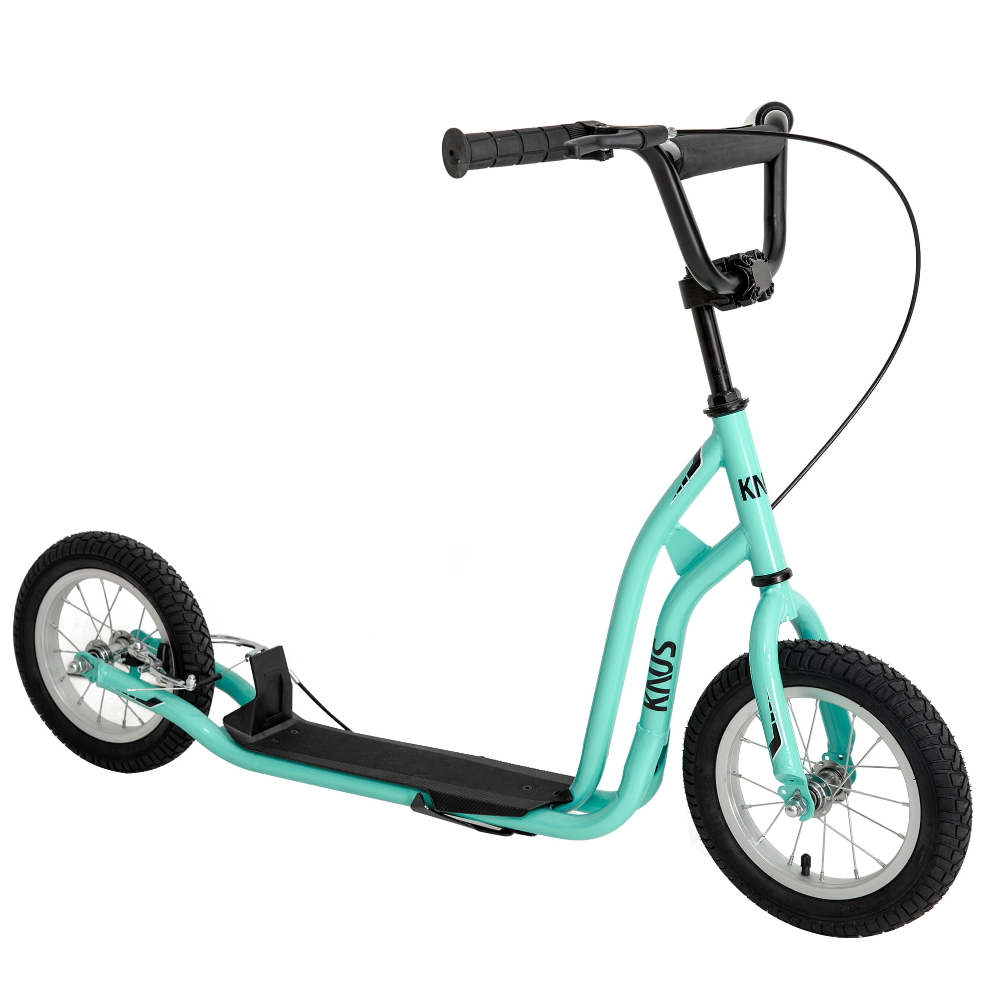 CIPACHO 32" Scooter for Kids Ages 6-12 Kick Scooter with 12" Rear Dual Brakes Inflatable Wheels, Durable Steel Frame Scooter, Green