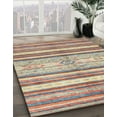 thumbnail image 3 of Ahgly Company Machine Washable Indoor Square Abstract Rust Pink Area Rugs, 3' Square, 3 of 7