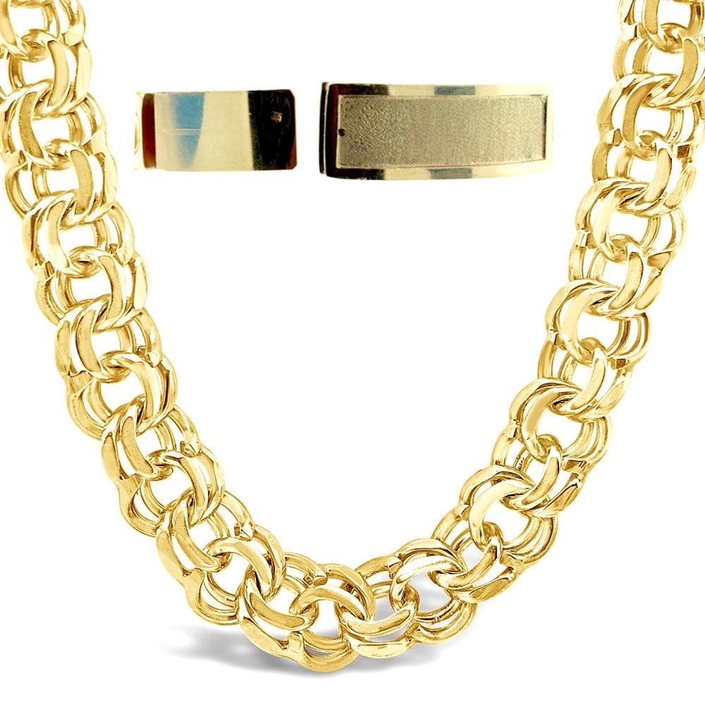 10kt Yellow Gold 17mm Solid Chino Link 