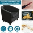 thumbnail image 5 of LINLIN Club Chair Slipcover, tub chair covers 2 piece, Universal Spandex Pattern Armchair Sofa Cover Cover Couch Slipcover for Living Room Club Bar Counter, 5 of 7