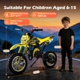 thumbnail image 5 of Gpower 49cc Dirt Bike for Kids 6-15,2-Stroke Gas Powered Mini Dirt Bike,1.5L Fuel Capacity,1-Seater,Yellow, 5 of 8