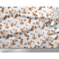 thumbnail image 3 of Soimoi White Cotton Poplin Fabric Insect & Cat Animal Fabric Prints by Yard 56 Inch Wide, 3 of 3
