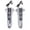 Silver, variant on Ciro Lighted Forkini Lower Leg Custom Covers, Sold in Pairs -Chrome Finish 43001