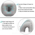 thumbnail image 4 of Inflatable Travel Pillows for Airplane, Blow Up Neck Pillow for Sleeping, Travel Essentials for Long Flight Support Head, Neck and Lumbar, Used for Car/Bus/Train/Office Rest, Adults Kids-Grey, 4 of 9