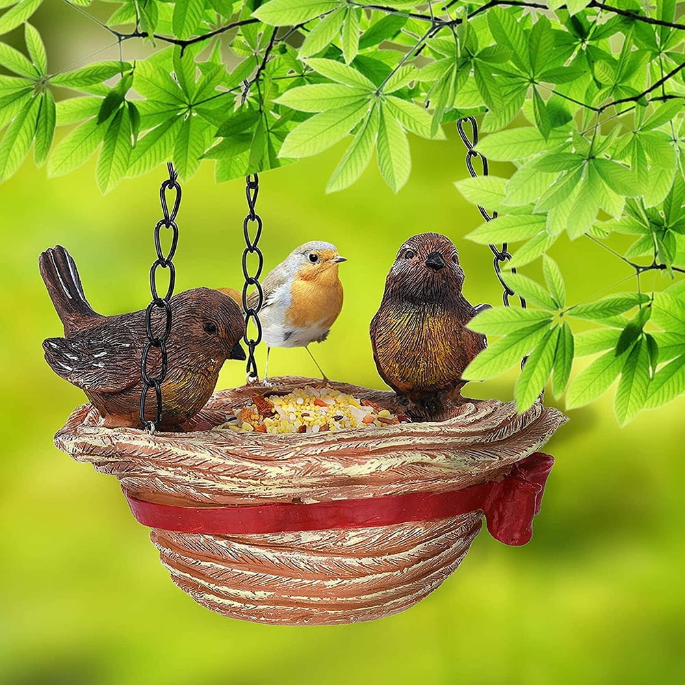 Lowestbest Hanging Bird Feeder, Resin Hummingbird Wild Feeder, Aviary with Hooks Weatherproof and Rustproof Lowestbest Hanging Bird Feeder, Resin Hummingbird Wild Feeder, Aviary with Hooks Weatherproof and Rustproof