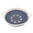 thumbnail image 1 of Cama De Gato De Cuerda De Algodón, Cesta De Cama De Gato De Doble Cara Multifuncional Para Todas Las Estaciones ANGGREK Gris azul, 1 of 8