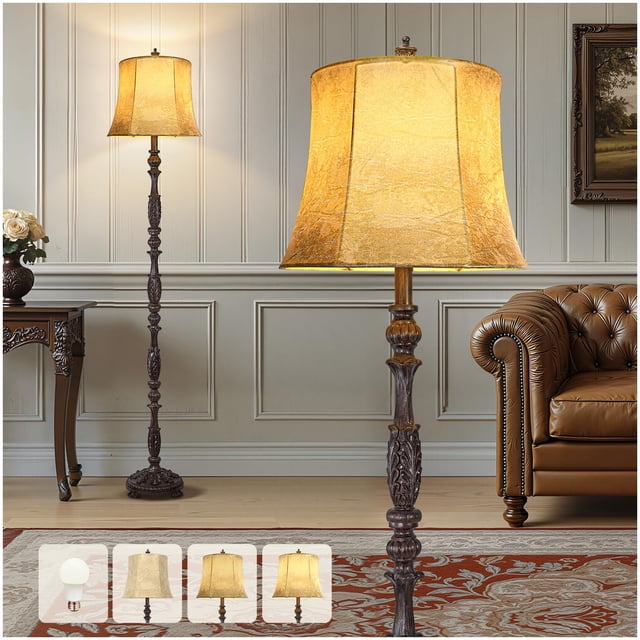 Lámpara de pie vintage de resina Scenekoy de 168 cm de alto