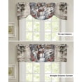 thumbnail image 4 of Christmas Snowman House Window Curtain for Living Room Christmas Kitchen Cabinet Tie-up Valance Curtain Rod Pocket, 4 of 6