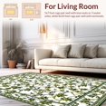 thumbnail image 2 of ODIKA 4'x6' Machine Washable Non-Slip Area Rug, Verdant Meadow Floral Accent High Traffic Rug, Green, 207379, 2 of 7