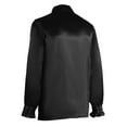 thumbnail image 3 of OHMZYZO Men's Retro Gothic Button Down Shirts Lapel Pleated Long Sleeve Tops Party Fashion Clothes Black S, 3 of 6